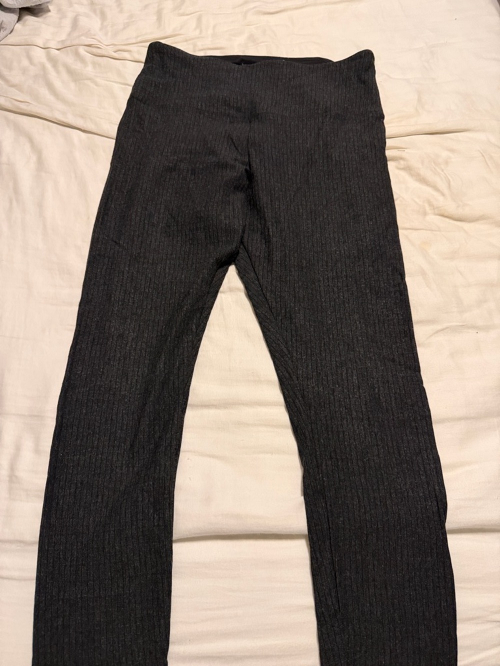 Lysse Ribbed Black Leggings - Slim Fit